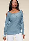 Alternate View Cold Shoulder Sweater