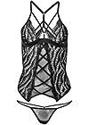 Alternate View Strappy Lace Mesh Chemise