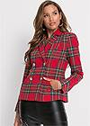 Cropped front view Plaid Jacket