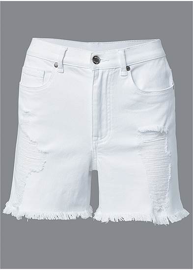 Plus Size Distressed Jean Shorts