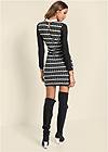 Back View Collared Sweater Dress
