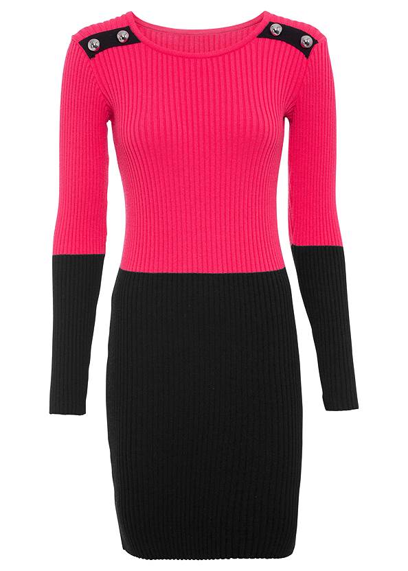 Alternate View Color Block Sweater Dress