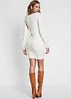 Back View Cable Knit Sweater Dress