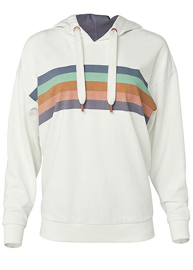 Plus Size Striped Detail Sweatshirt