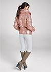Full back view Sequin Puffer Jacket