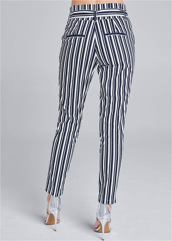 Alternate View Striped Paperbag Pants