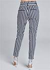 Back View Striped Paperbag Pants