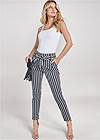 Alternate View Striped Paperbag Pants