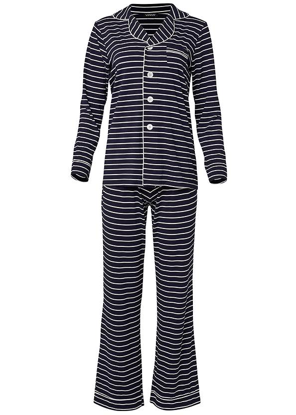 Ghost with background  view Collared Pajama Set