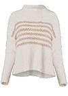 Ghost with background  view Striped Mock-Neck Sweater