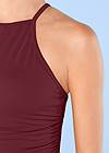 Detail front view Strappy Back Tankini Top