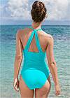 Back View Smoothing V-Back Tankini Top