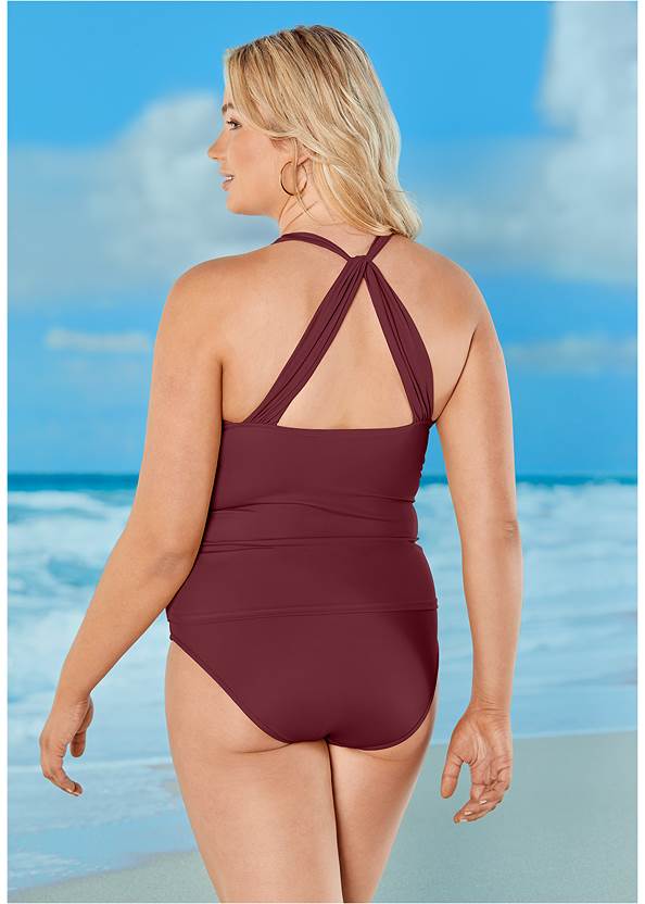 Back View Smoothing V-Back Tankini Top