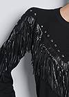 Detail front view Fringe Detail Sweater