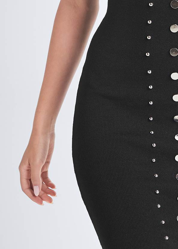 Detail front view Studded Sweater Dress