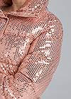 Detail front view Sequin Puffer Jacket