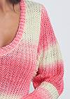 Detail front view Ombre Striped Sweater