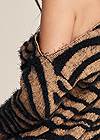 Detail back view Tiger Print Turtleneck Sweater