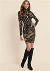 Full front view Bodycon Sweater Dress