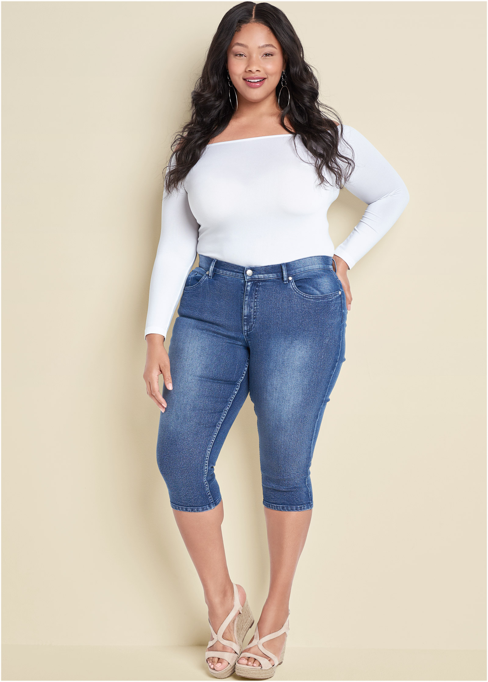 plus size jeans tops