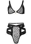 Ghost with background  view Heart Mesh Bralette Set