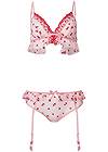 Ghost with background  view Heart Print Bra/Panty Set