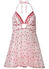 Ghost with background  view Heart Print Babydoll Set