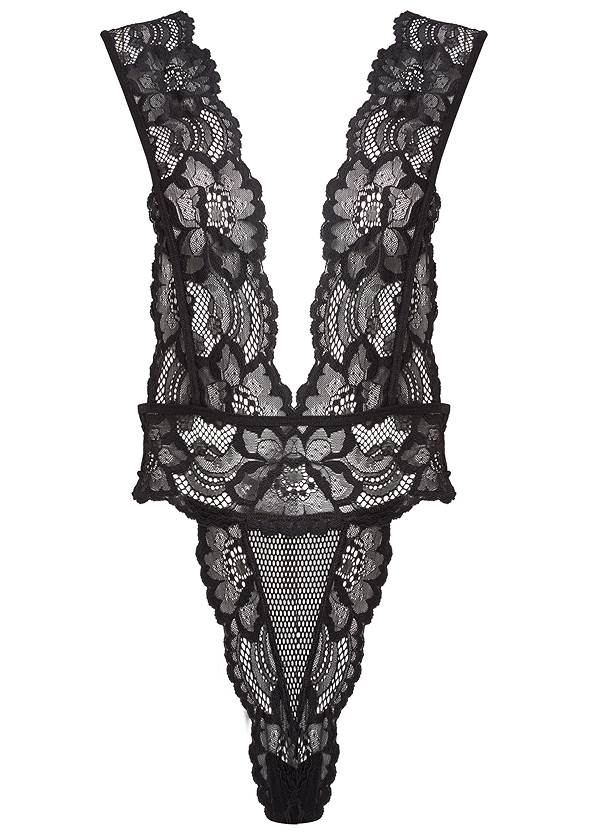 Ghost with background  view Lace Plunge Bodysuit