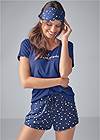 Cropped front view 3 Pc Sleep Shorts Set