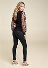 Back View Embroidered Sleeve Top