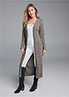 Front View Devka Marled Cozy Duster