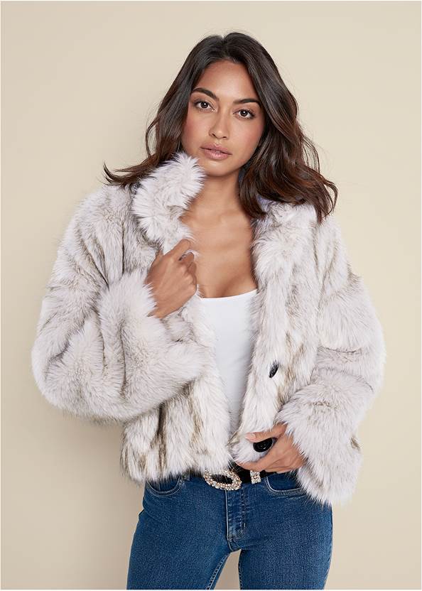 Faux-Fur Button Coat,Basic Cami Two Pack,Heidi Skinny Jeans