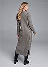 Back View Devka Marled Cozy Duster