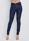 Front View Beaded Skinny Jeans