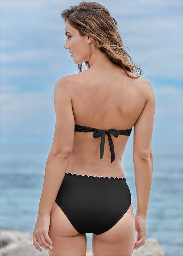 Back View Scalloped Bandeau Top