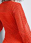 Detail front view Open Knit Maxi Sweater Dress