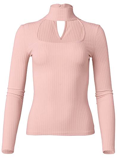 Plus Size Ribbed Mock-Neck Top