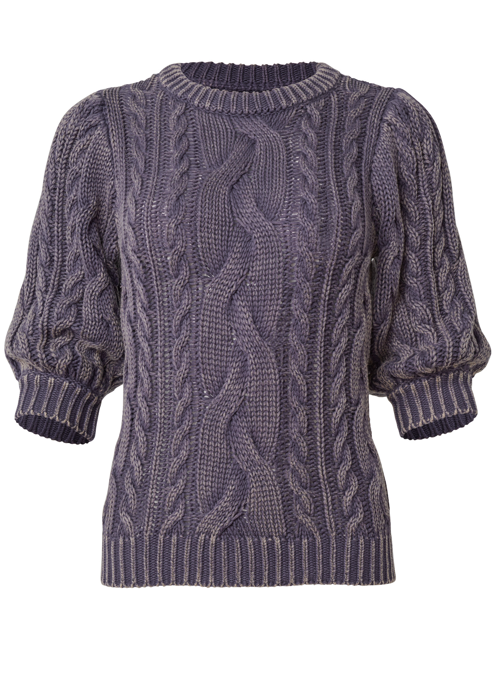 VENUS | Cable Knit Sweater in Blue