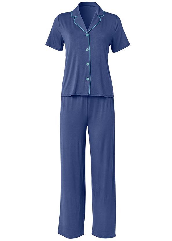 Alternate View Notch Collar Pajama Set