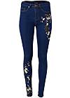 Alternate View Floral Embroidered Skinny Jeans