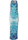 Alternate View Ruched Printed Maxi Dress