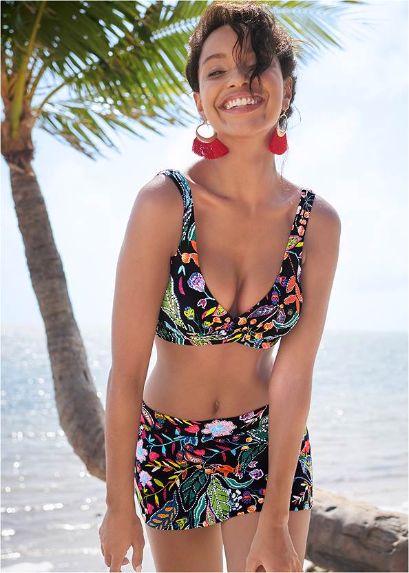 Lovely Lift Wrap Bikini Top,Skirted Mid-Rise Bottom,The Magnolia Moderate Bottom,Sally Mid-Rise Bottom,Classic Hipster Mid-Rise Bottom,Full Coverage Mid-Rise Hipster Bikini Bottom,Swim Shorts,Strapless Jumpsuit