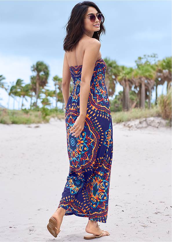 Maxi Dress in Navy Multi | VENUS