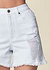 Detail front view Distressed Jean Shorts