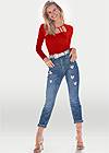 Alternate View Heart Patch Jeans