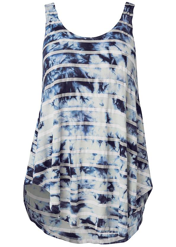 Ghost with background  view Tie Dye Sleep Tank
