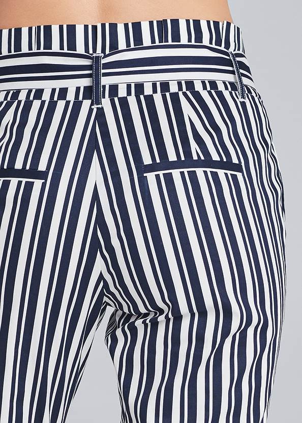 striped paperbag waist pants