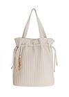 Flatshot front view Pleated Tote Bag