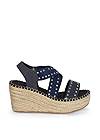 Shoe series side view Studded Espadrille Wedges