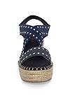 Shoe series front view Studded Espadrille Wedges